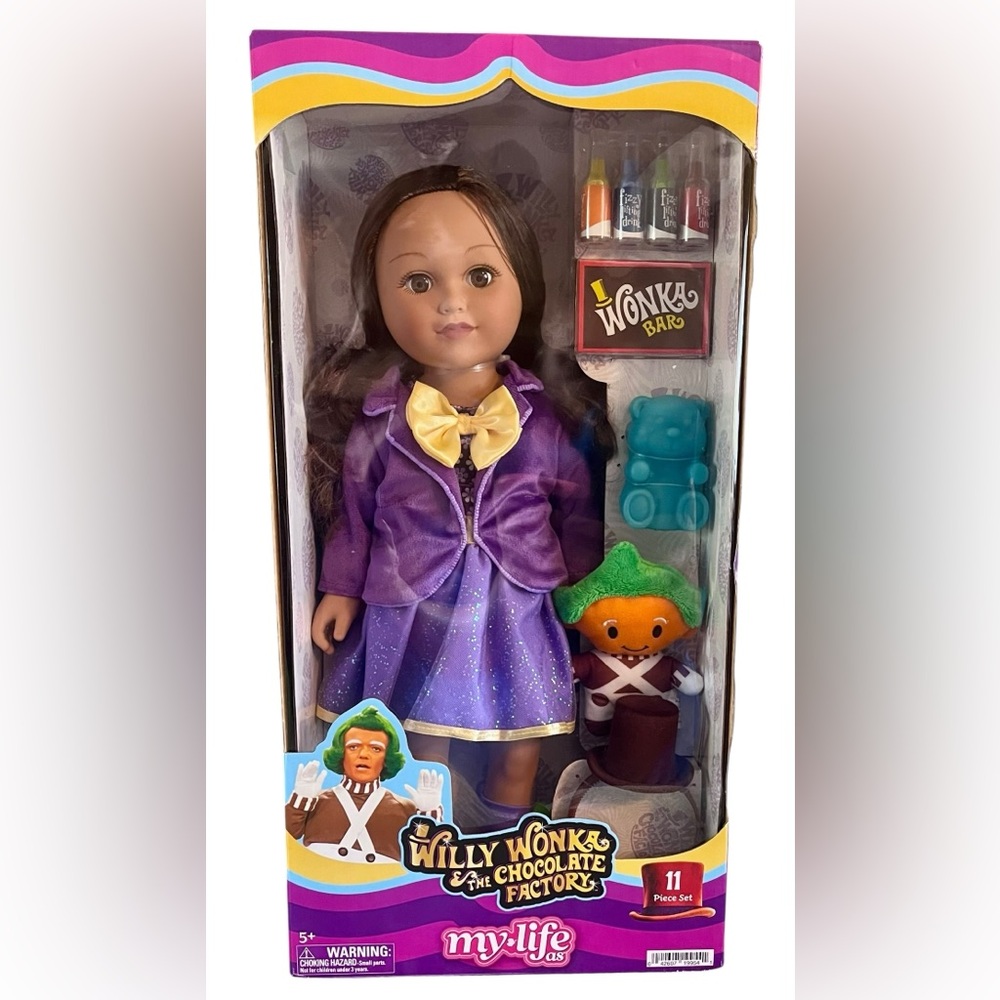 My Life As Wonka-Themed Purple Doll with Yellow Bow New with Tags